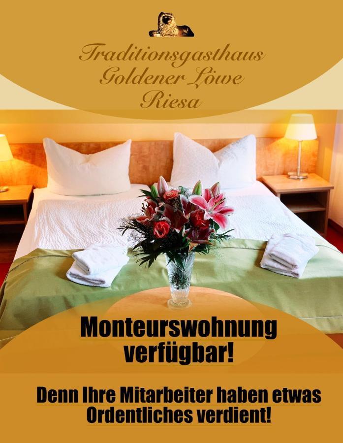 Traditionsgasthaus Goldener Loewe Riesa Restaurant & Pension 외부 사진