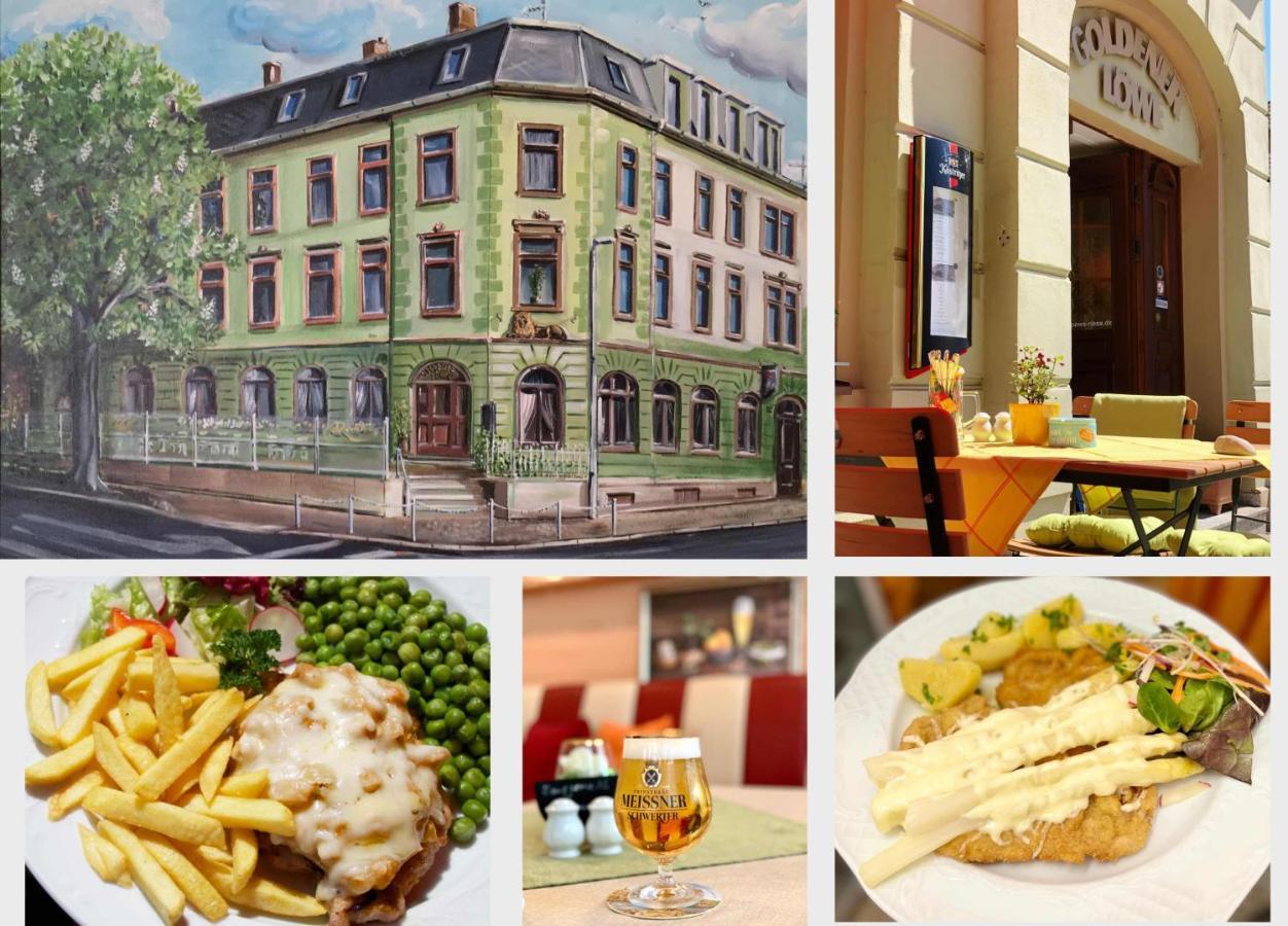 Traditionsgasthaus Goldener Loewe Riesa Restaurant & Pension 외부 사진